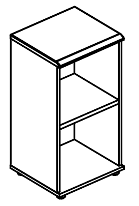 Стеллаж низкий узкий (топ МДФ) вяз либерти / вяз либерти