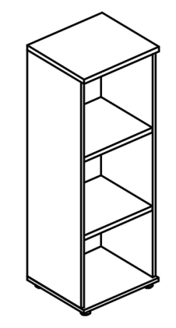 Стеллаж средний узкий (топ ДСП) вяз либерти / вяз либерти